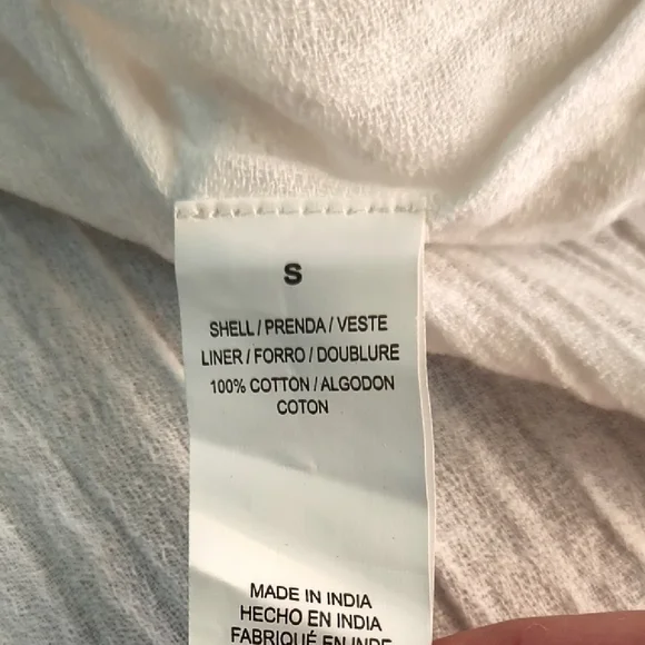 VITAMIN A COSTA CAFTAN WHITE CRINKLE COTTON COVER UP NWT SIZE -S - Picture 8 of 10